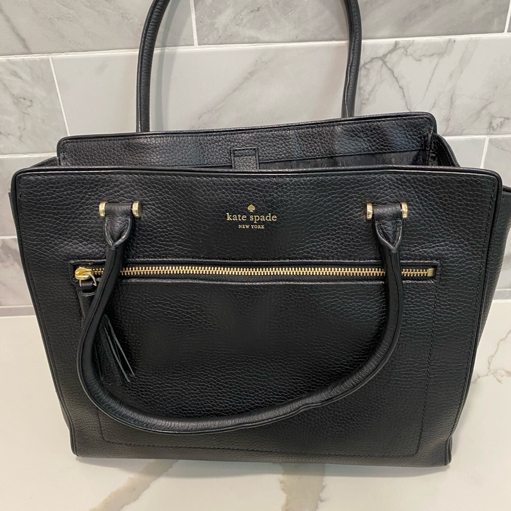 Kate Spade Tote Bag- black leather.